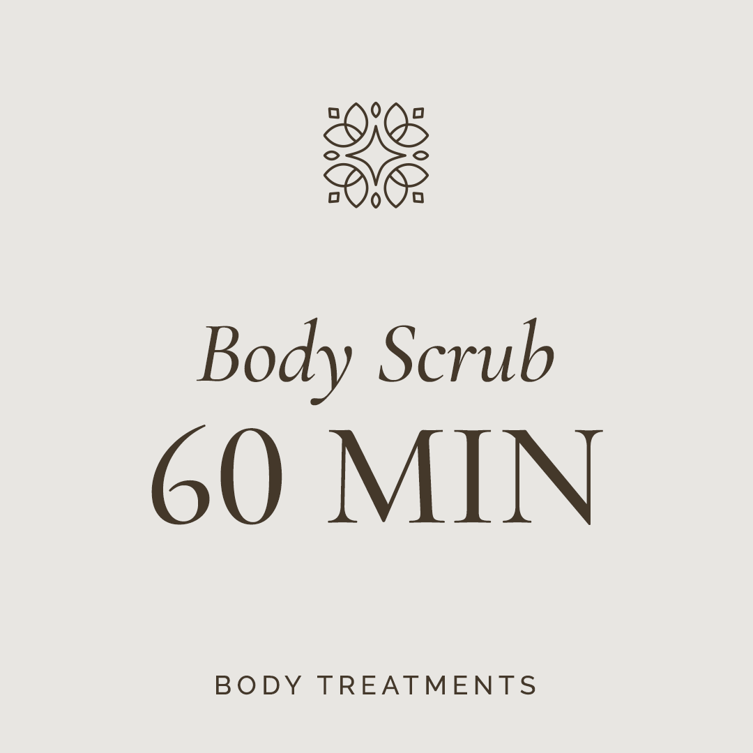 60 min Body Scrub (Charcoal, Tamarind, Ginger & Lime or Spice & Shine)