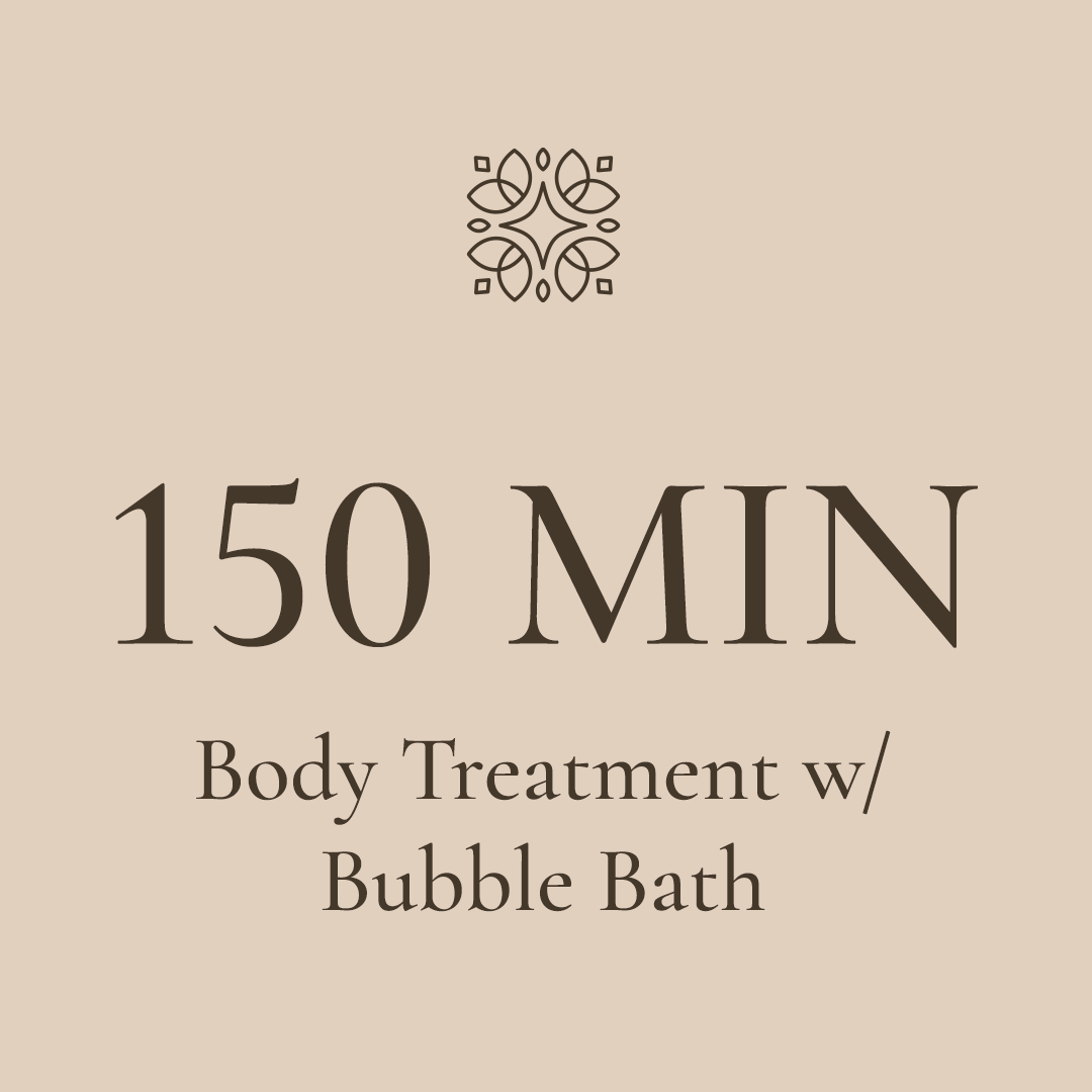 150 min Body Treatment with Bubble Bath (Scrub, Mask, Bubble Bath & Massage) 