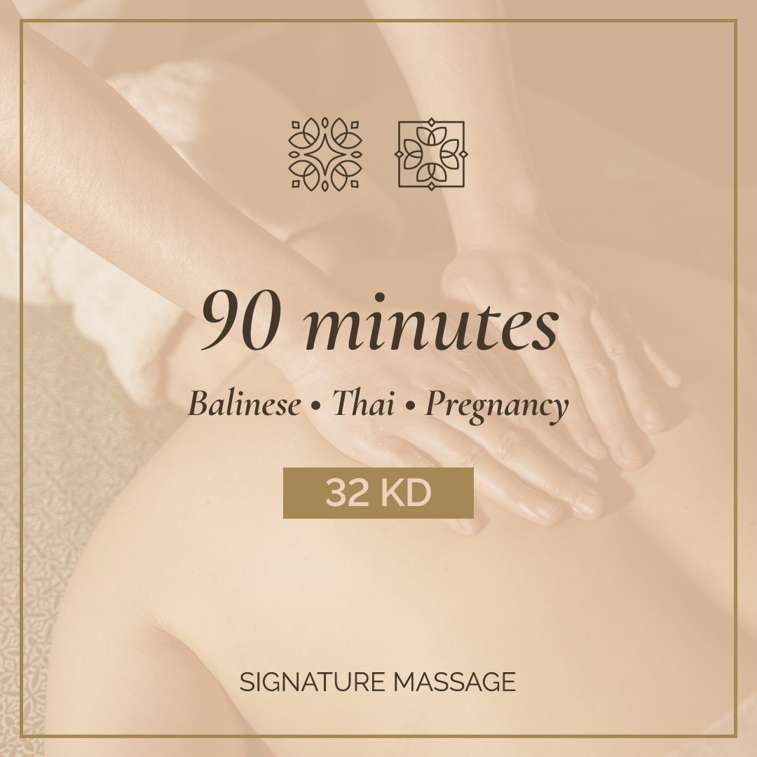 Signature Massage (Balinese, Thai or Pregnancy)