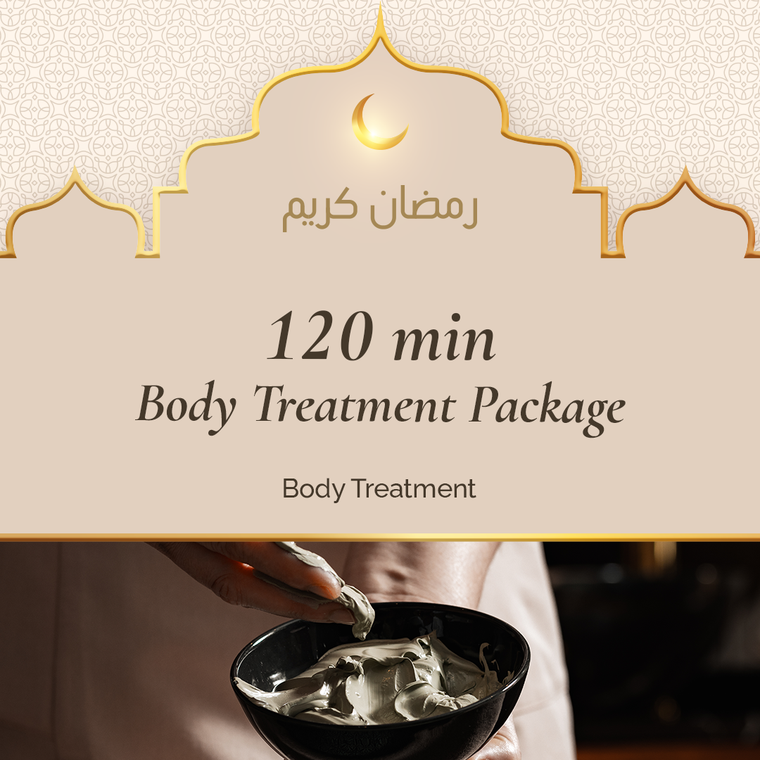 120دقيقة باكج علاج الجسم  (سنفرة,ماسك و مساج )